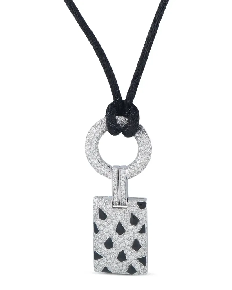 Cartier Panthere Halskette mit Diamanten und Onyx - Silber Silber