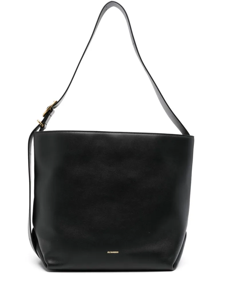 Jil Sander Cannolo Schultertasche - Schwarz Schwarz