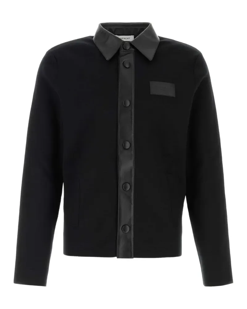 Givenchy Cardigan mit Lederbesatz - Schwarz Schwarz