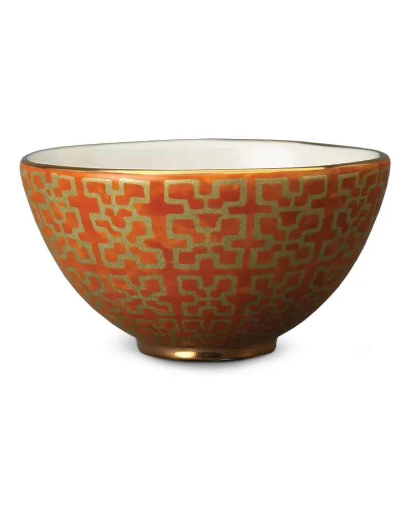 L’OBJET Servierschale mit geometrischem Muster - Orange Orange
