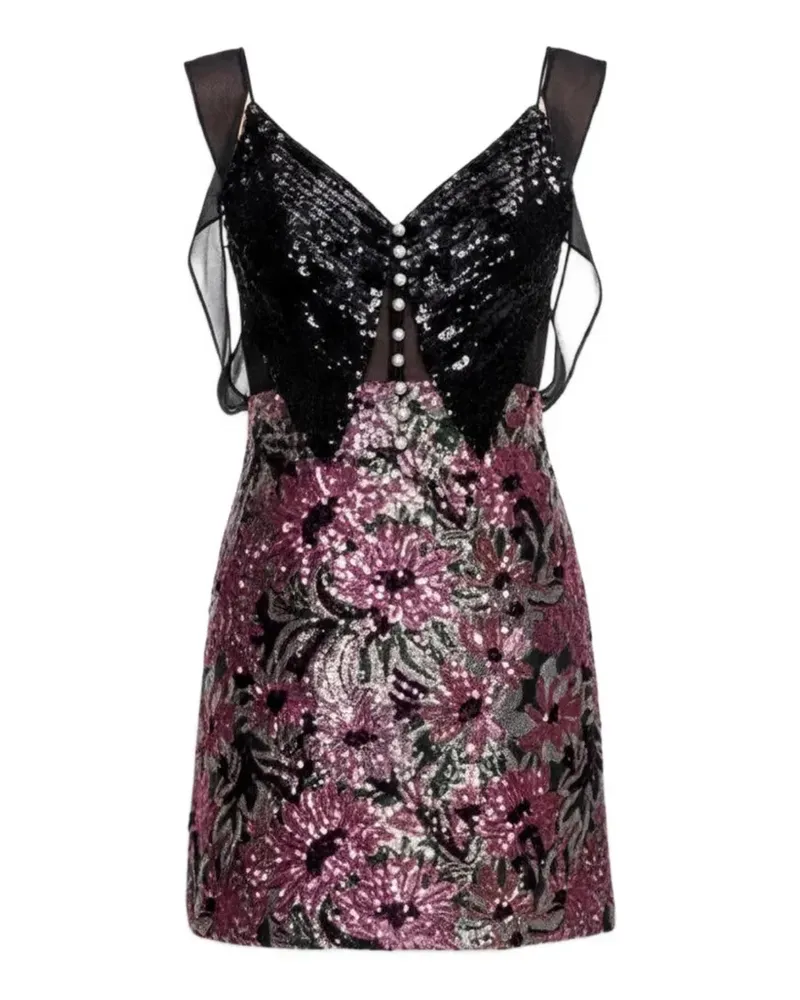 Self-Portrait sequin-embellished mini dress - Schwarz Schwarz