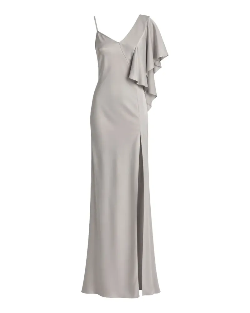 Irina Schrotter Danielle ruffled asymmetric-neck maxi dress - Grau Grau