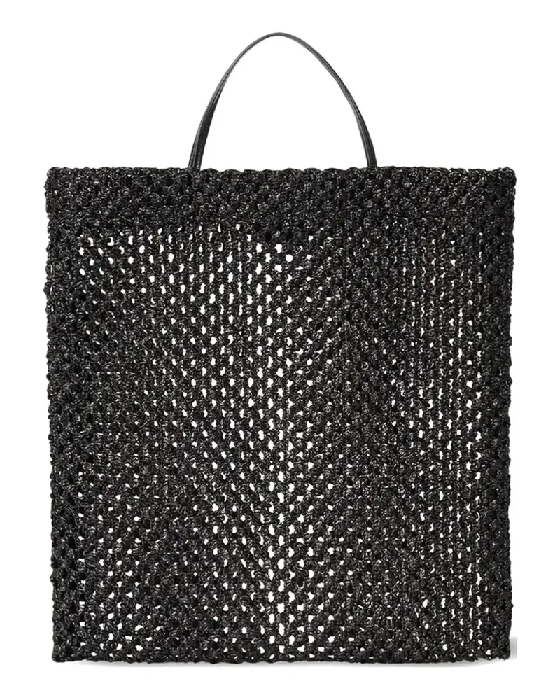 The Row mini Barn woven tote bag - Schwarz Schwarz