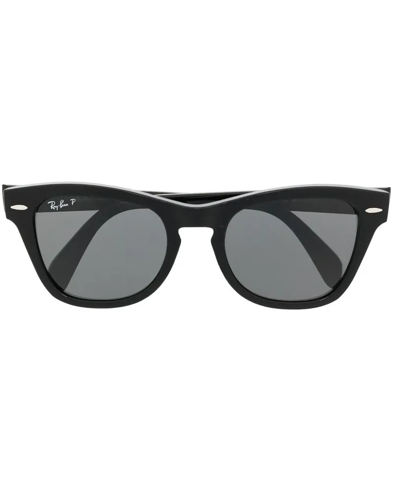 Ray Ban Sonnenbrille mit breitem Gestell - Schwarz Schwarz