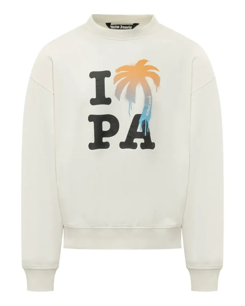 Palm Angels I Love PA printed sweatshirt - Nude Nude
