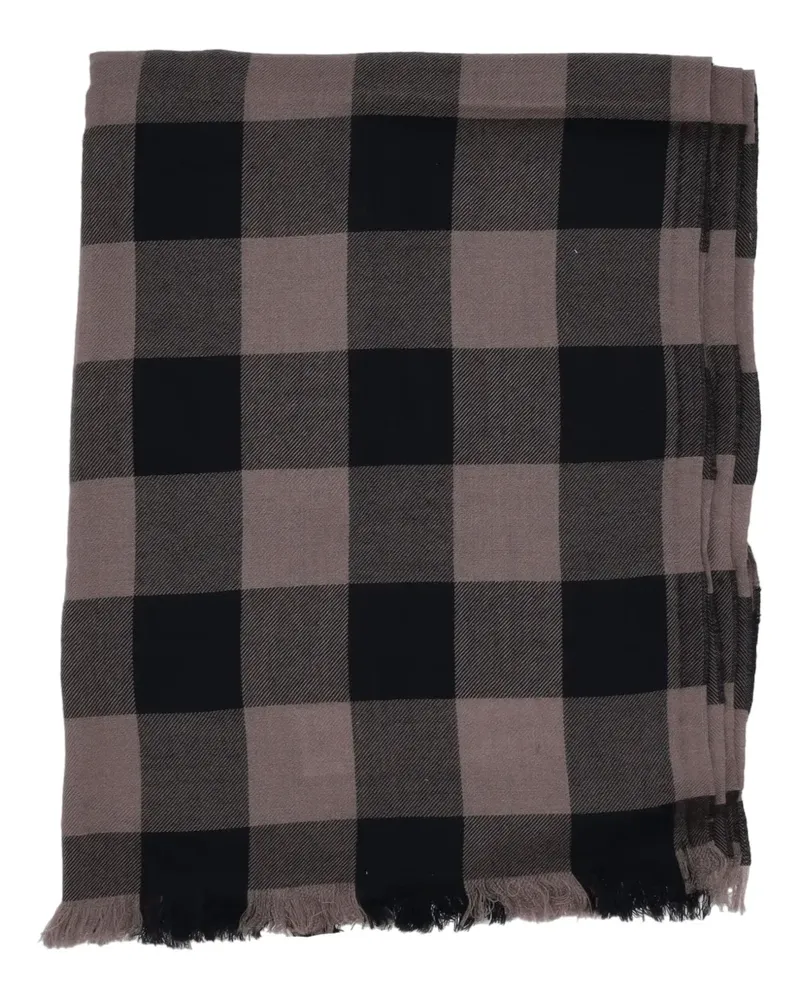 Rick Owens Schal mit Karomuster - Grau Grau