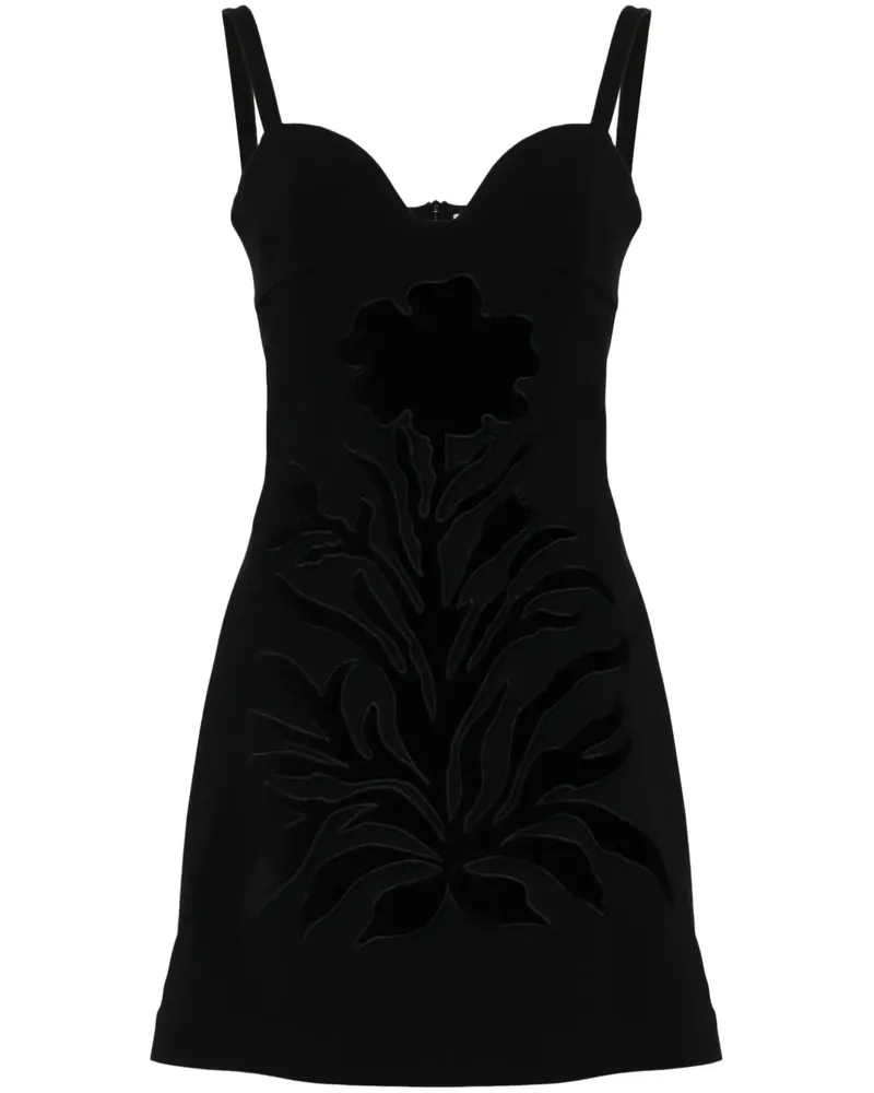 Elie Saab Bustier-Minikleid aus Samt - Schwarz Schwarz