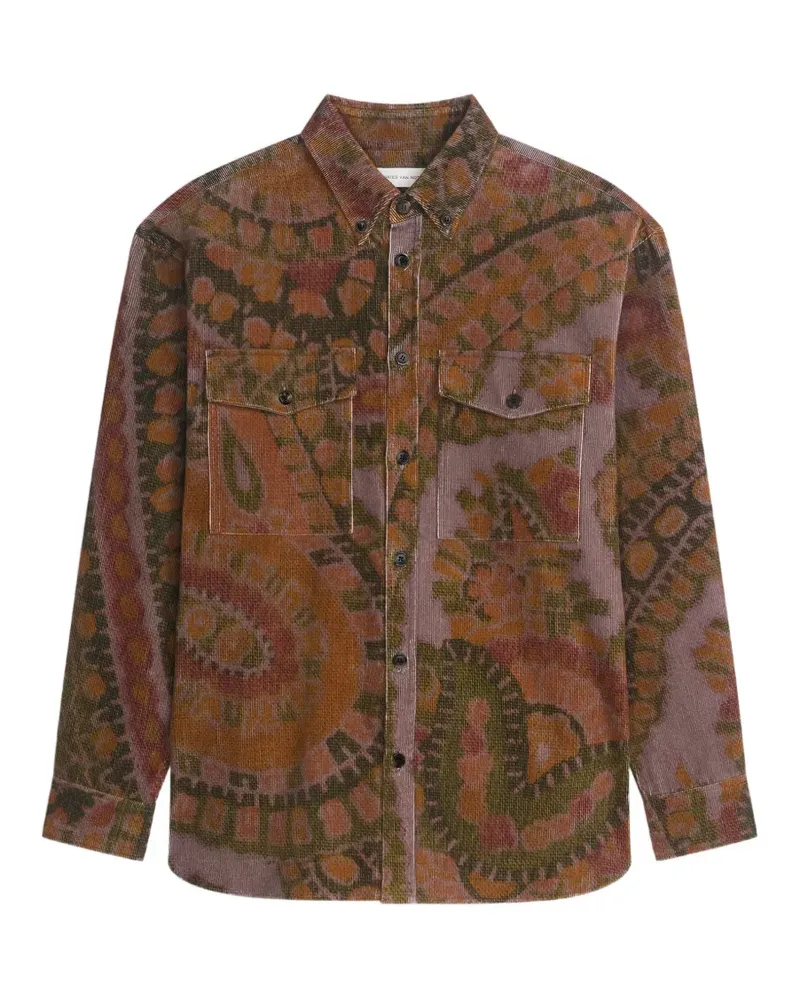 Dries van Noten Hemd aus Cord - Braun Braun