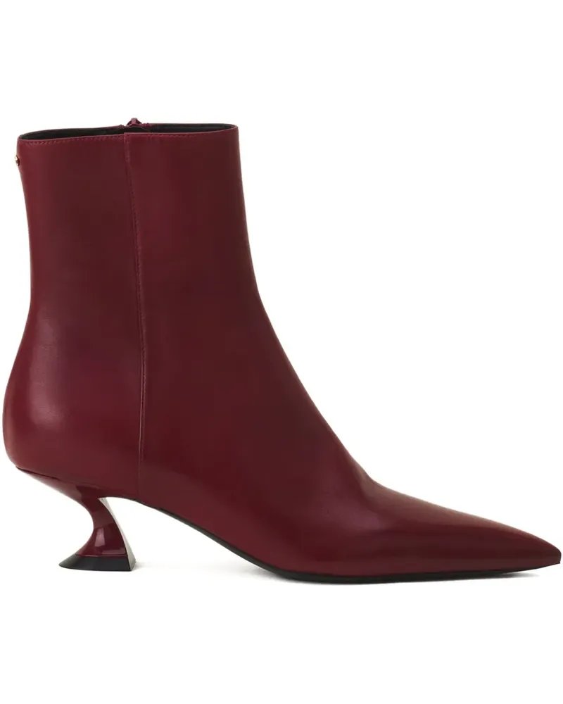 Lanvin Spitze Stiefeletten mit Design-Absatz - Rot Rot