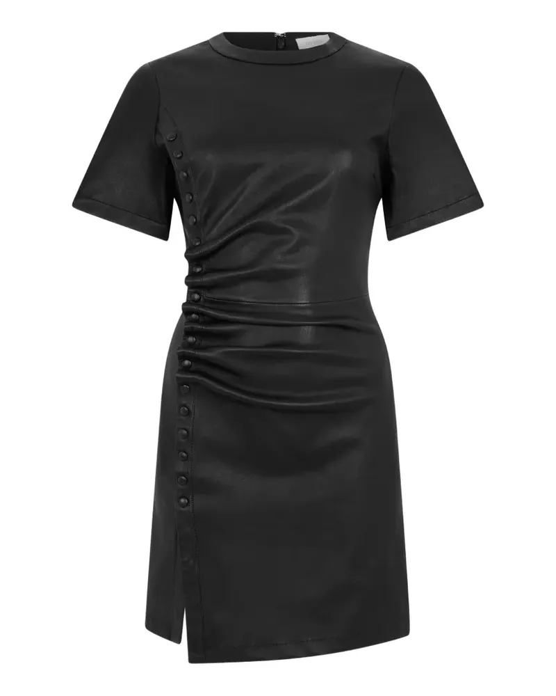 Paco Rabanne button-embellished gathered dress - Schwarz Schwarz