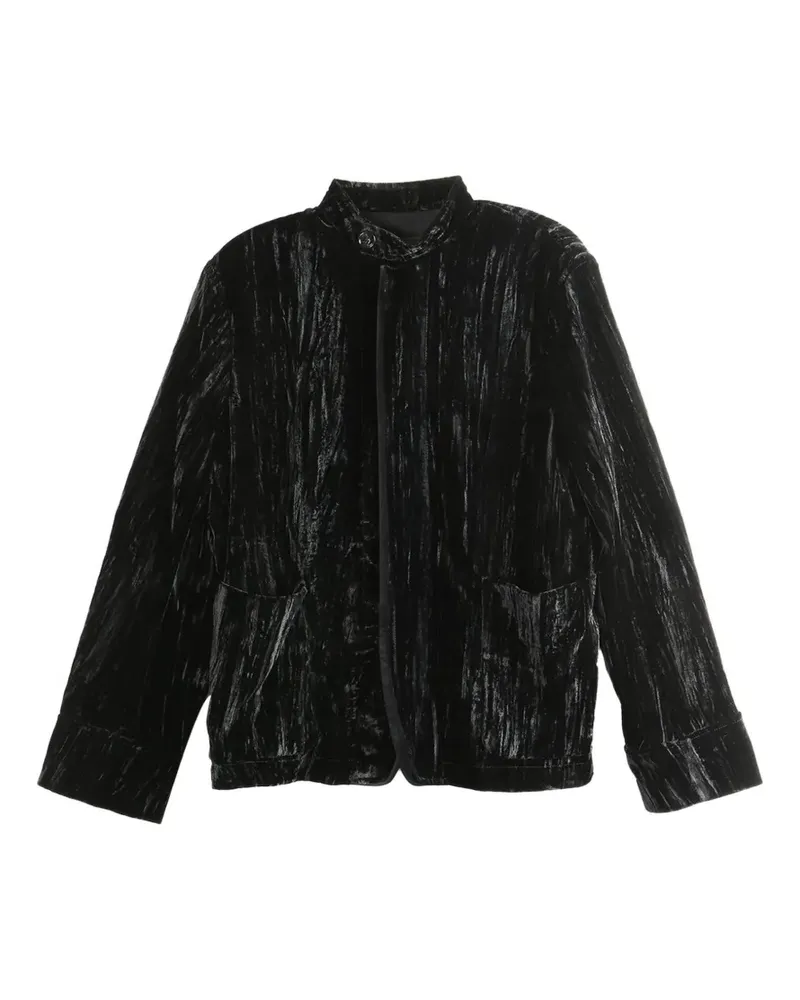 Ann Demeulemeester Zaya crushed-velvet jacket - Schwarz Schwarz