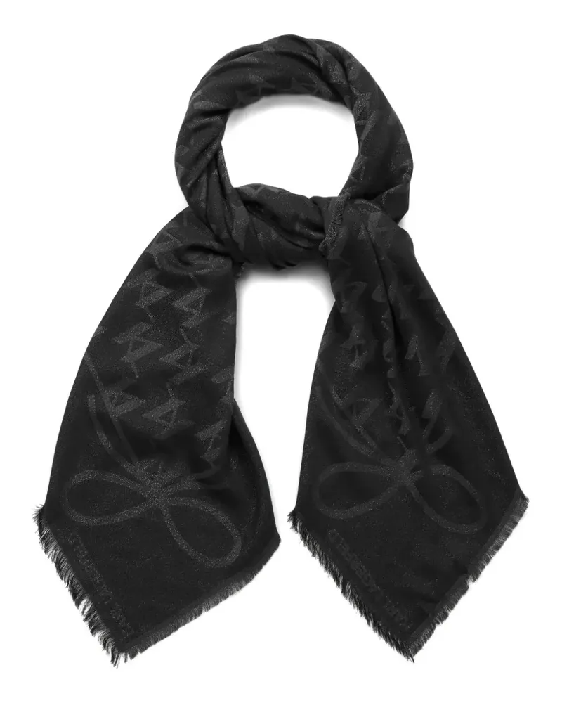 Karl Lagerfeld Ikon Schal mit Schimmereffekt - Schwarz Schwarz