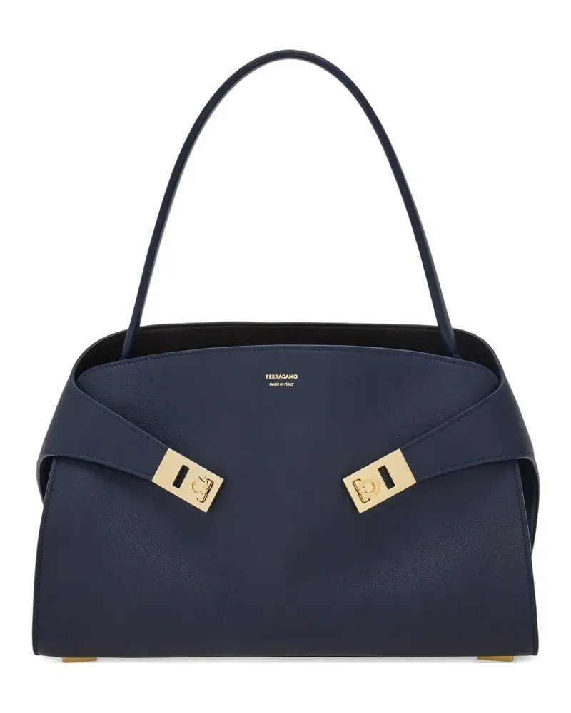 Ferragamo Mittelgroße Hug Schultertasche - Blau Blau