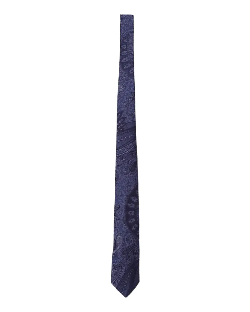 Etro Krawatte aus Seide mit Paisley-Print - Blau Blau