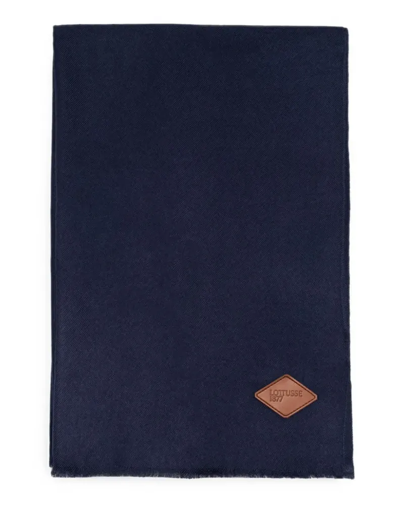 Lottusse Schal mit Logo-Patch - Blau Blau
