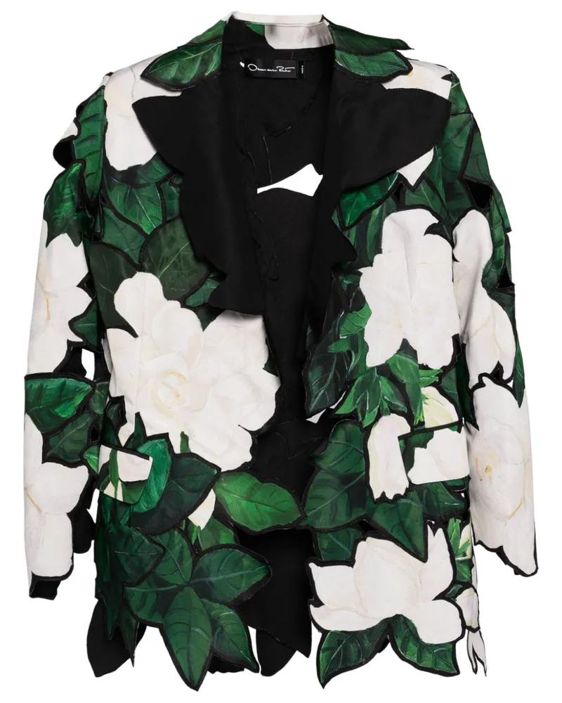 Oscar de la Renta Sakko im Layering-Look - Grün Grün