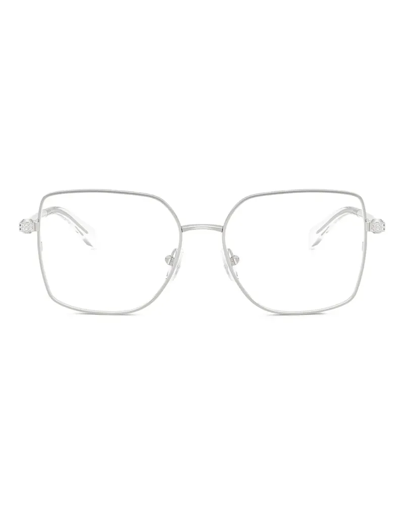 Michael Kors Verzierte Brille mit eckigem Gestell - Silber Silber