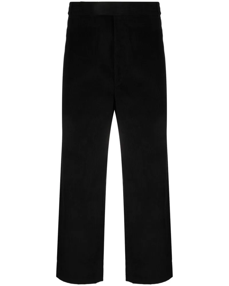Thom Browne Hose aus Cord mit RWB-Streifen - Schwarz Schwarz