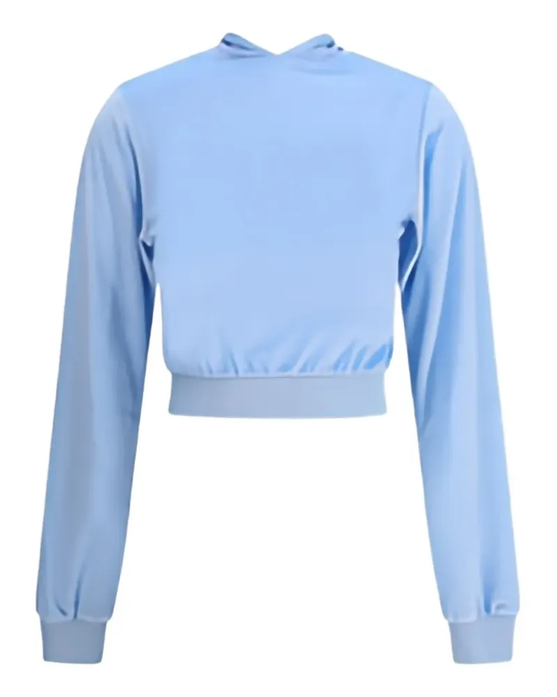 Balenciaga Reißverschluss-Oberteil mit Schleifendetail - Blau Blau