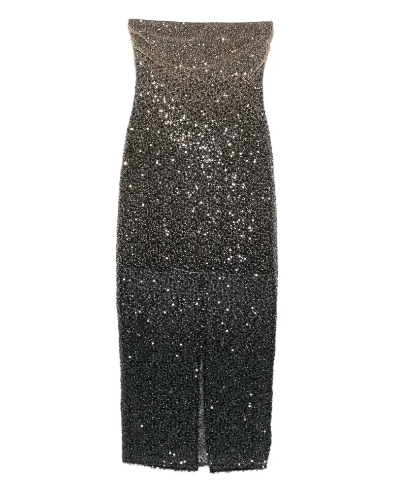 ROTATE Birger Christensen beaded maxi dress - Schwarz Schwarz