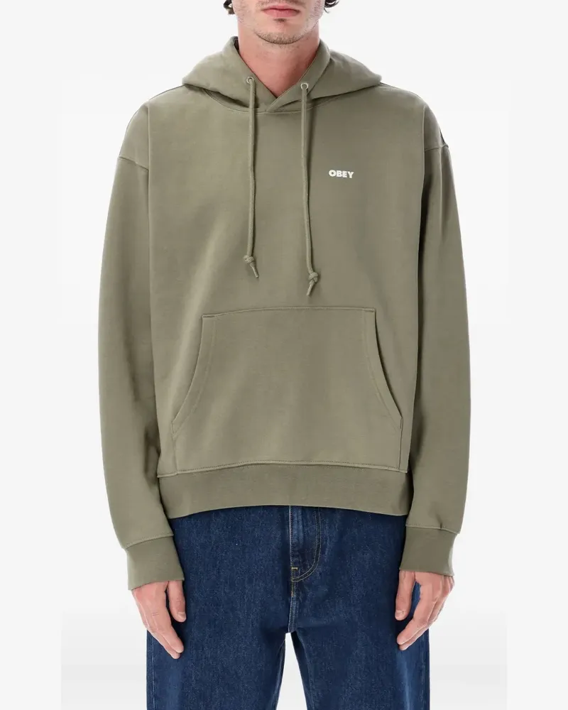 Obey Hoodie mit Vordertasche - Grün Grün