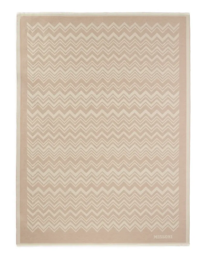 Missoni Home Cortina zigzag-pattern throw - Nude Nude