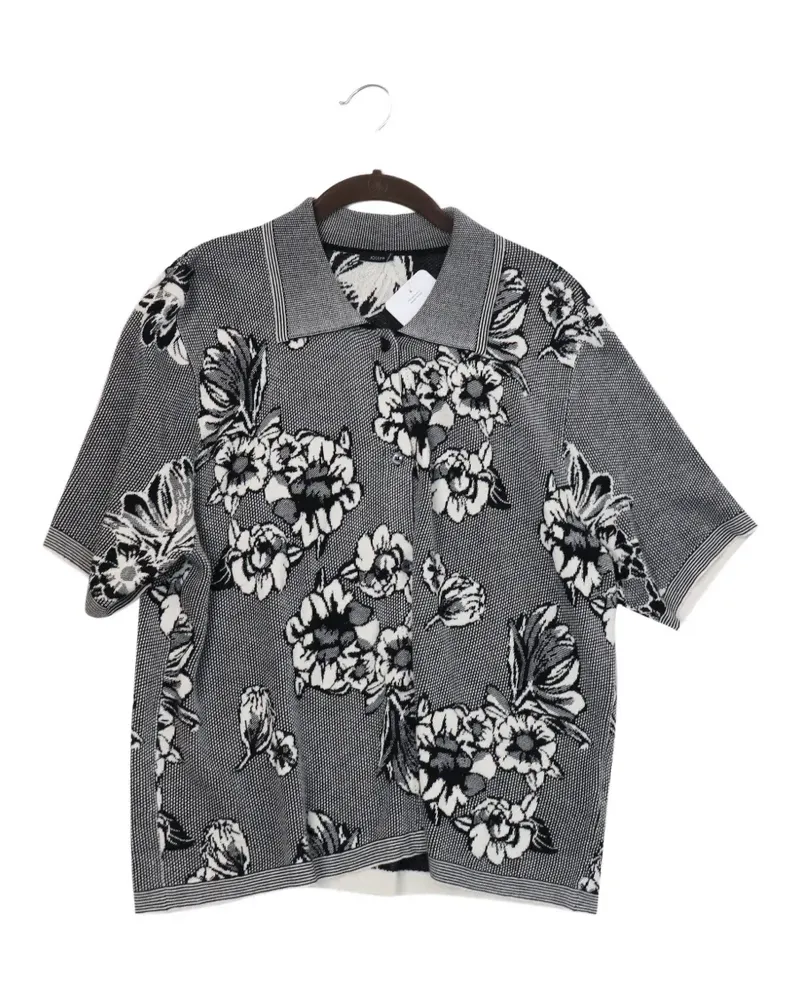 Joseph floral-jacquard knit shirt - Weiß Weiß