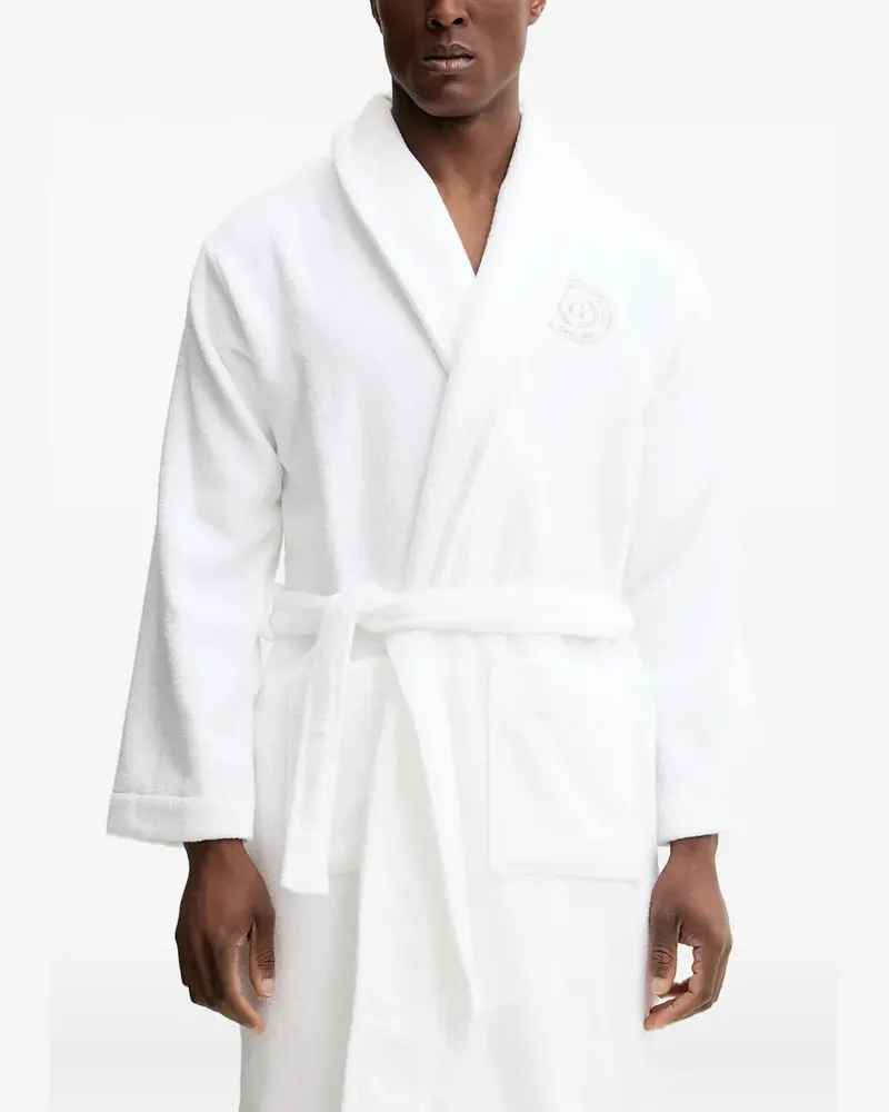 Gant crest-embroidered robe - Weiß Weiß