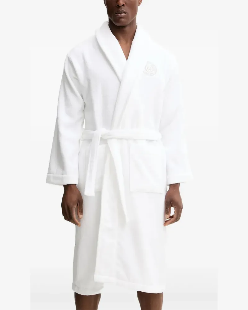 Gant crest-embroidered robe - Weiß Weiß