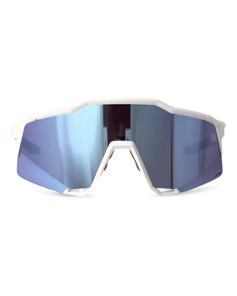 100% Eyewear Speedcraft Sonnenbrille mit Shield-Gestell - Weiß Weiß