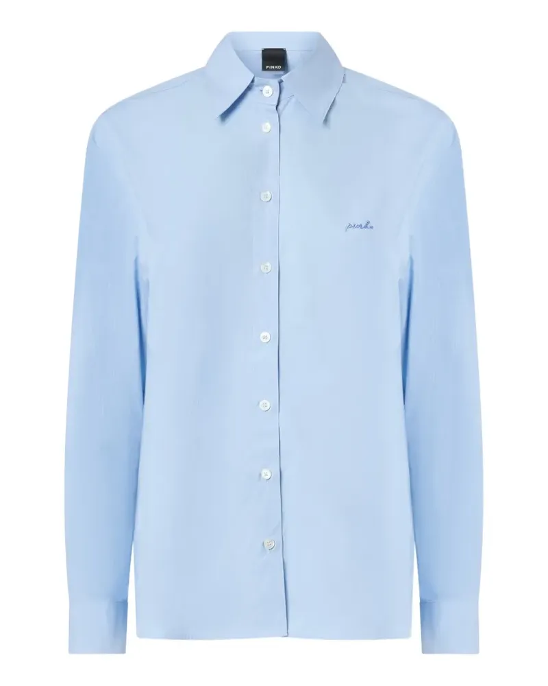 Pinko Hemd mit Logo-Stickerei - Blau Blau