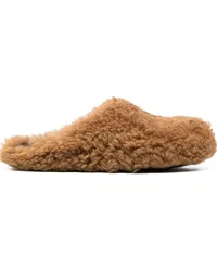 Marni Slipper mit Shearling Braun