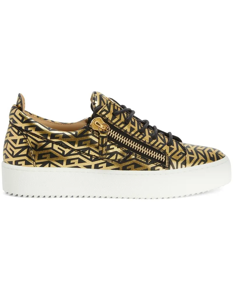Giuseppe Zanotti Gail Sneakers mit Monogramm - Gold Gold
