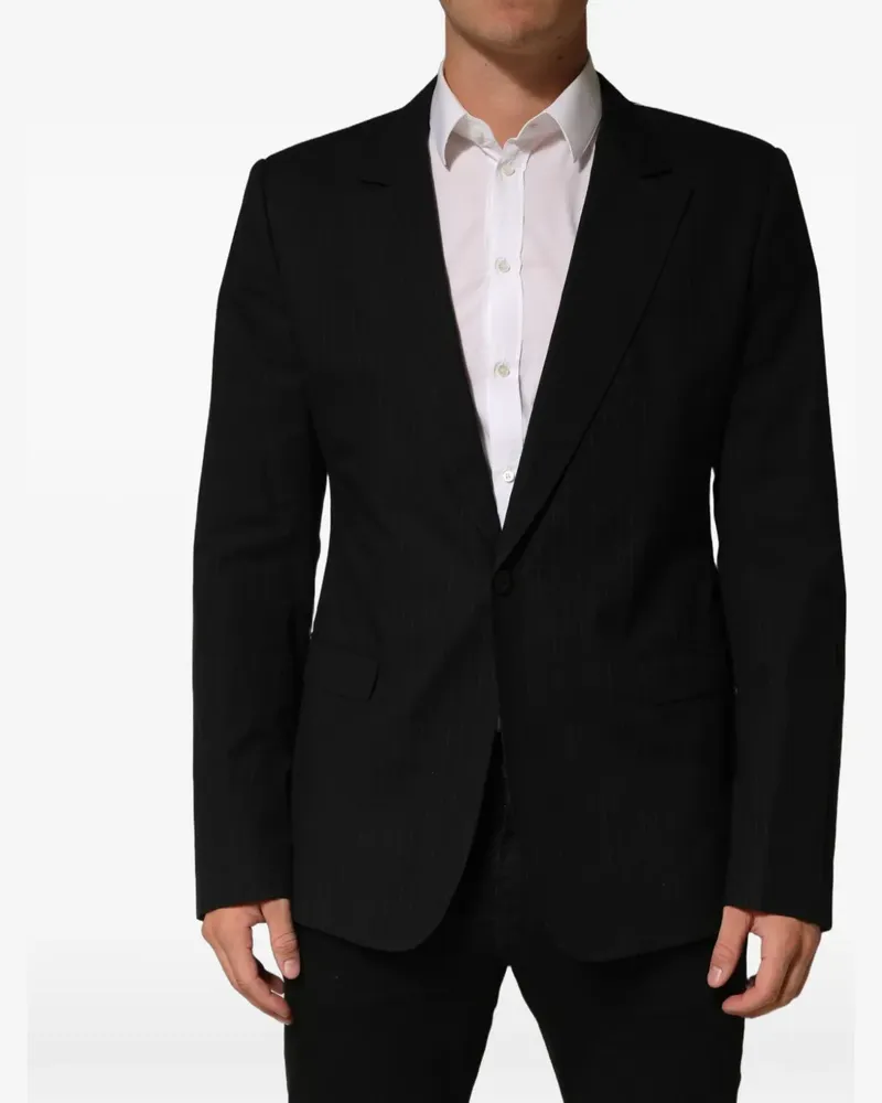 Dolce & Gabbana pinstripe single-breasted jacket - Schwarz Schwarz