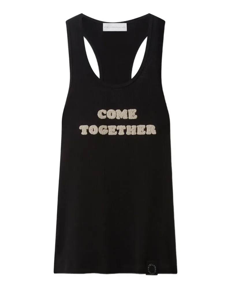 Stella McCartney Geripptes Come Together Tanktop - Schwarz Schwarz