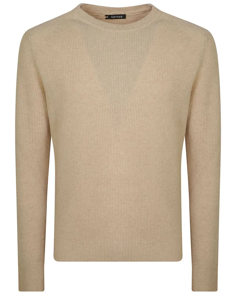 CENERE GB Gerippter Strickpullover - Nude Nude