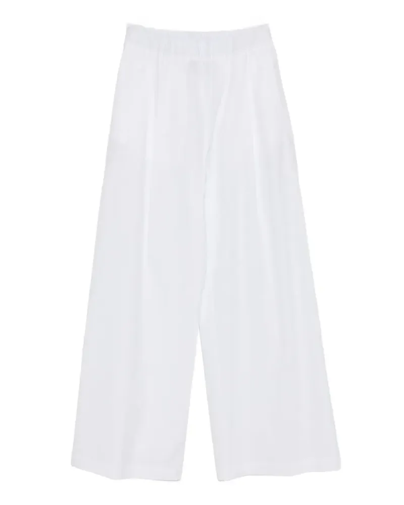 Semicouture Palazzohose mit elastischem Bund - Weiß Weiß