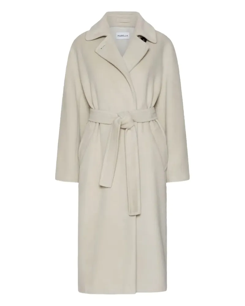 MARELLA wool belted coat - Nude Nude
