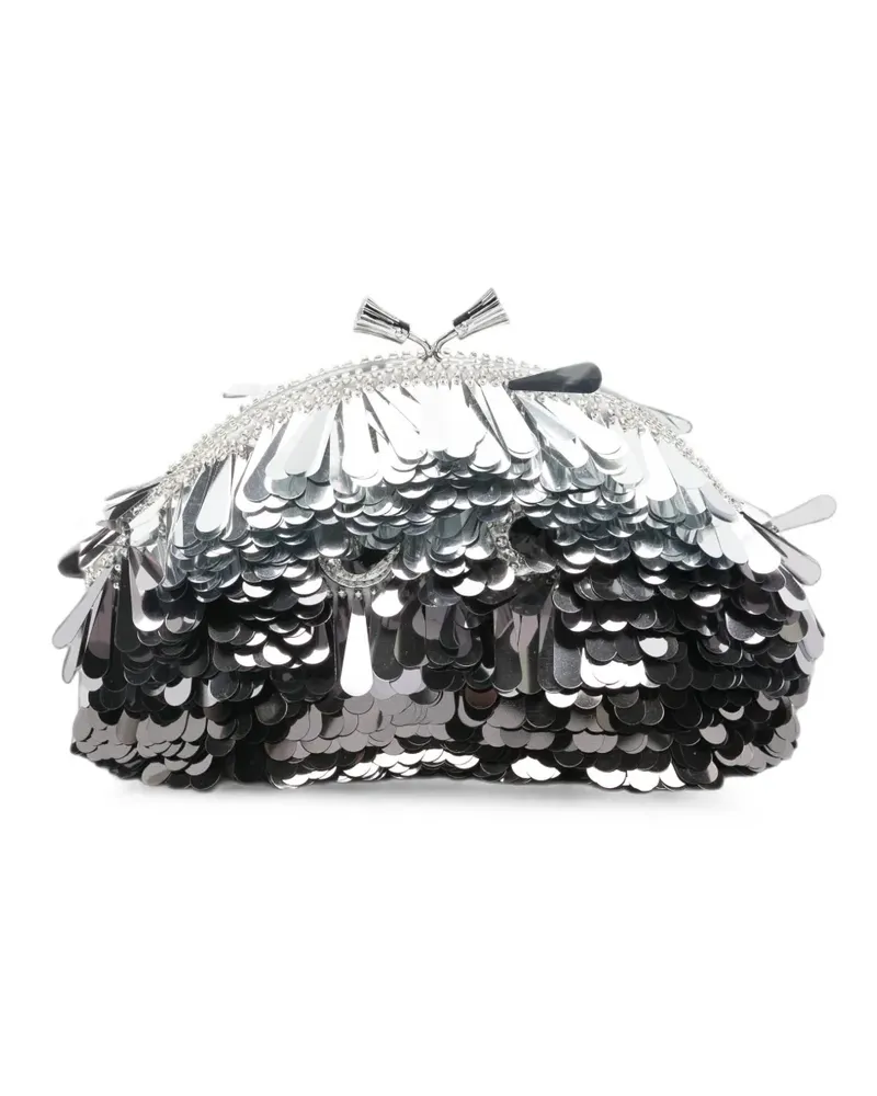 Anya Hindmarch Verzierte Clutch mit Quasten - Schwarz Schwarz