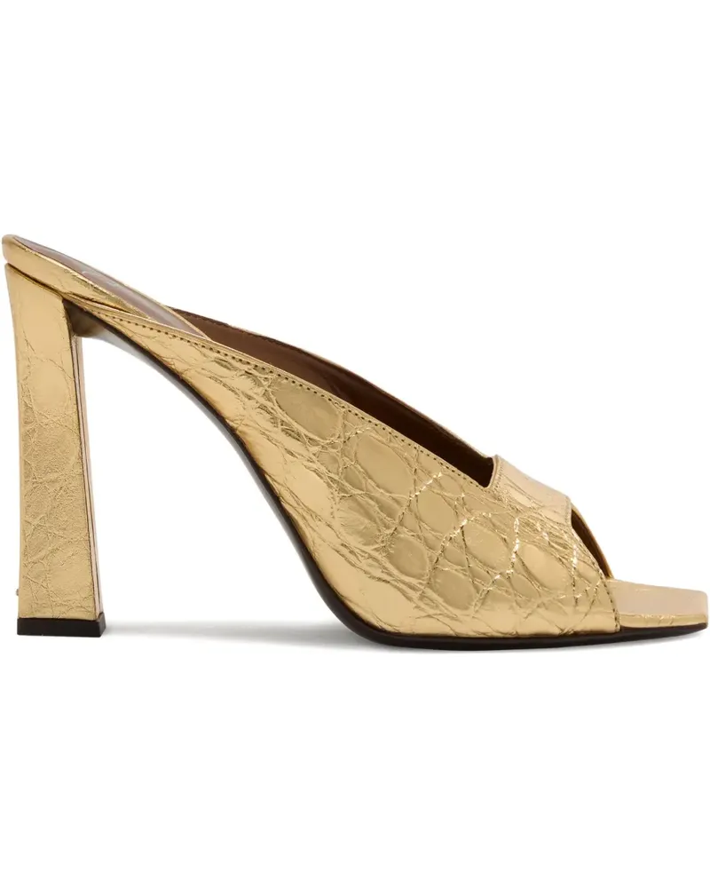 Giuseppe Zanotti Mya Sandalen mit Kroko-Print 105mm - Gold Gold