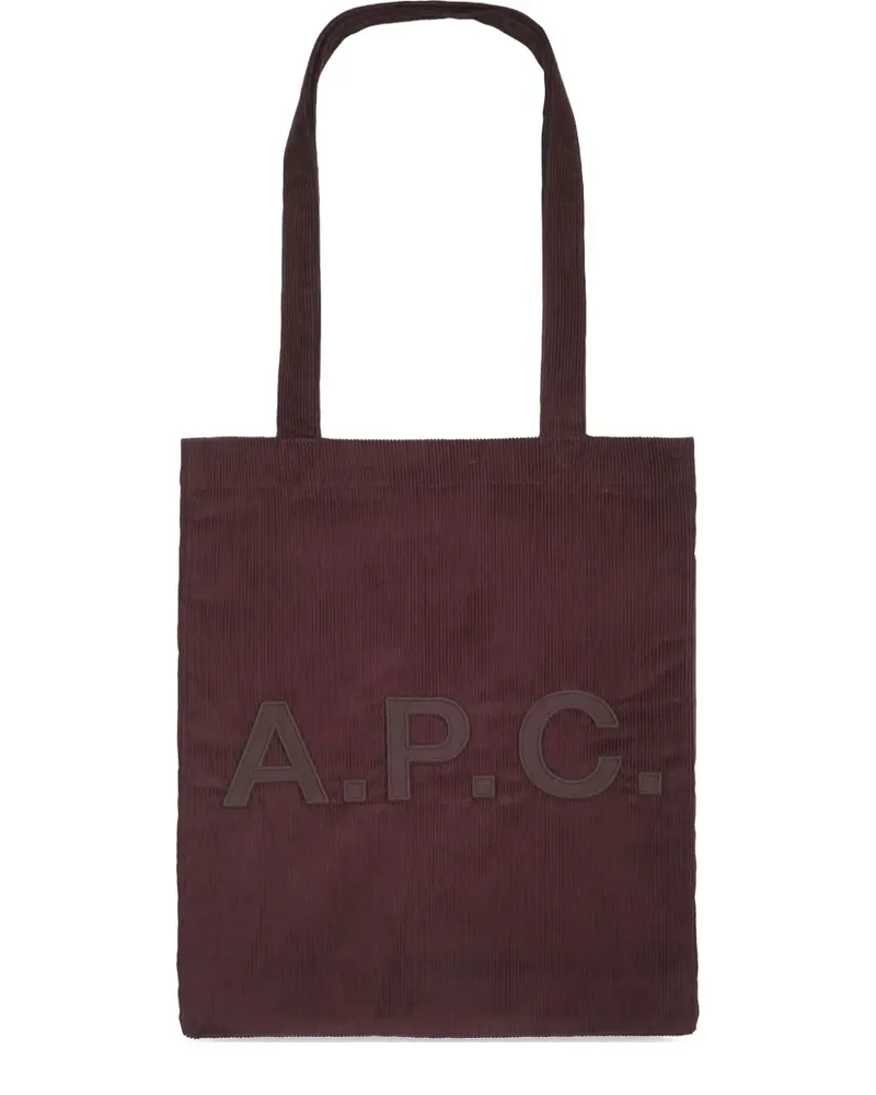 A.P.C. Lou corduroy tote bag - Rot Rot