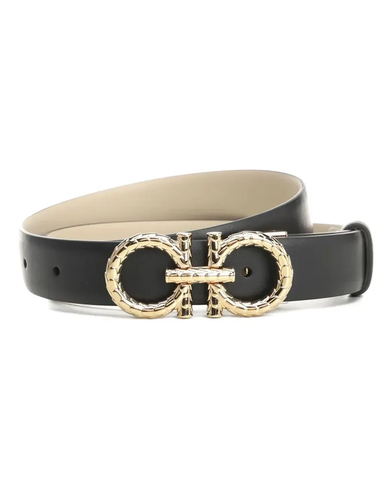 Ferragamo logo-buckle belt - Schwarz Schwarz