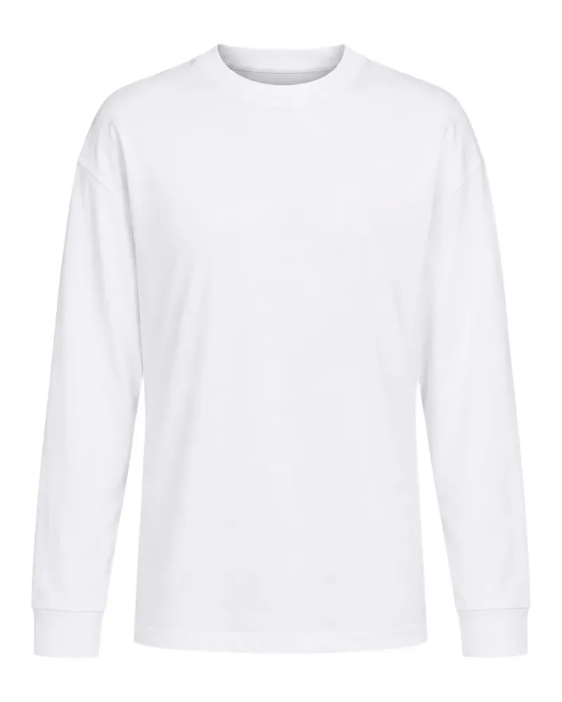 Handvaerk Langarmshirt mit rundem Ausschnitt - Weiß Weiß