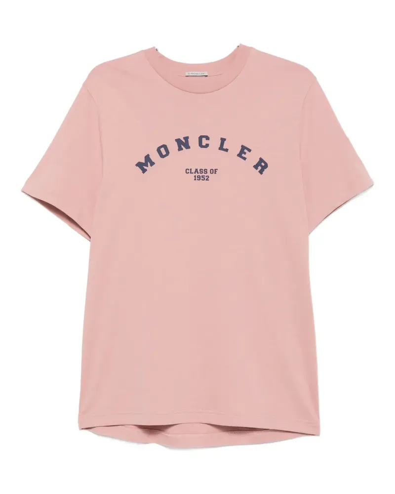 Moncler T-Shirt mit Logo-Print - Rosa Rosa