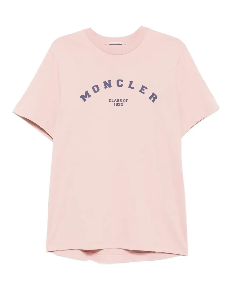 Moncler T-Shirt mit Logo-Print - Rosa Rosa