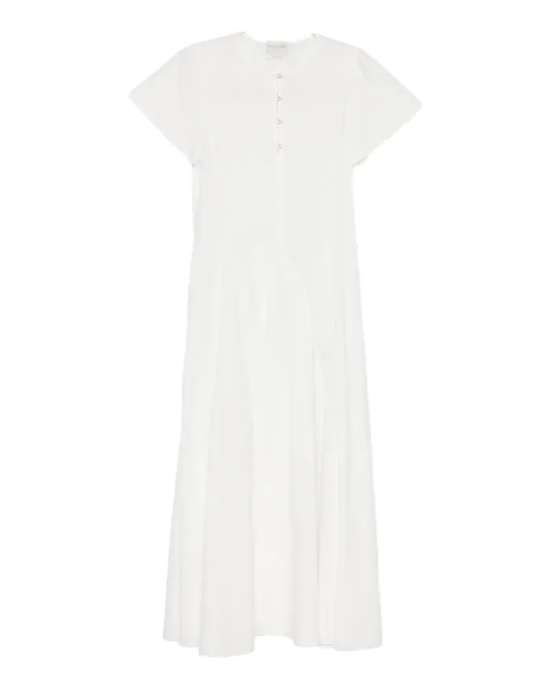 forte_forte button-up flared maxi dress - Weiß Weiß