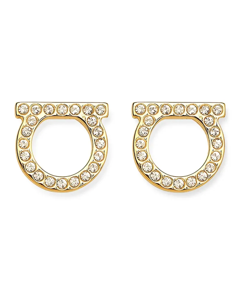 Ferragamo Gancini crystal-embellishment earrings - Gold Gold