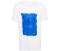 Leinen-T-Shirt mit Malerei-Print