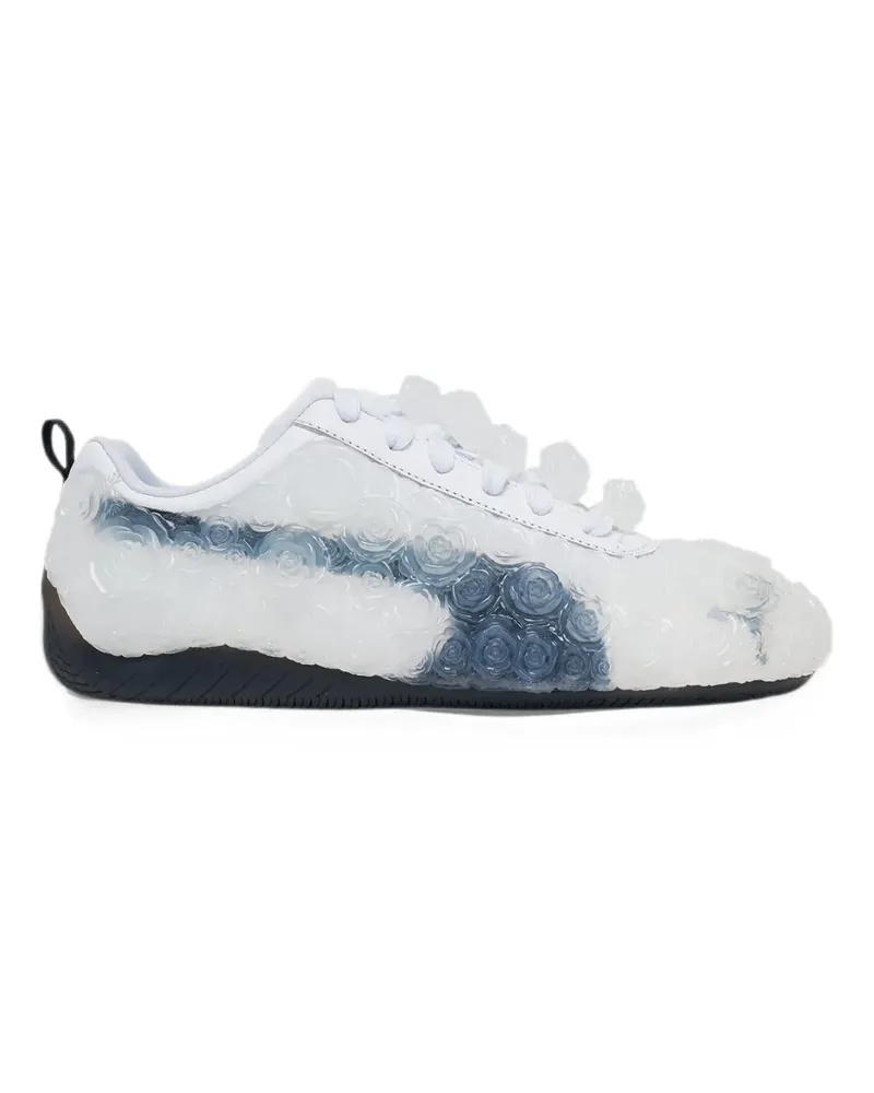 Noir Kei Ninomiya floral-embellished sneakers - Weiß Weiß