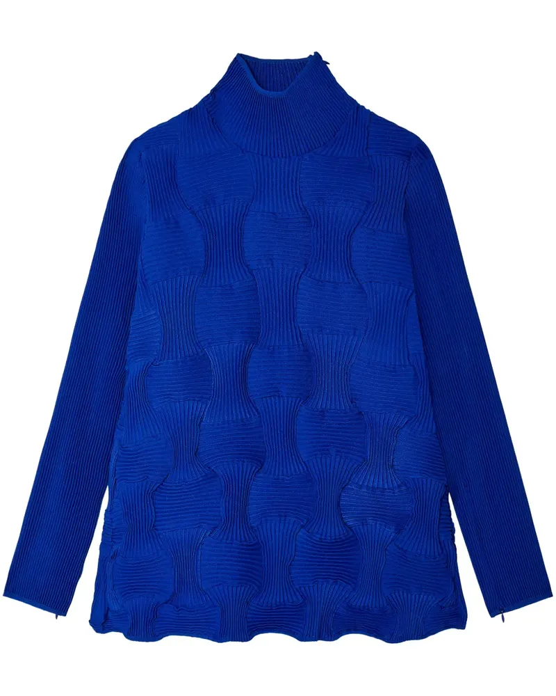 Melitta Baumeister Oberteil mit Waffelstrick - Blau Blau